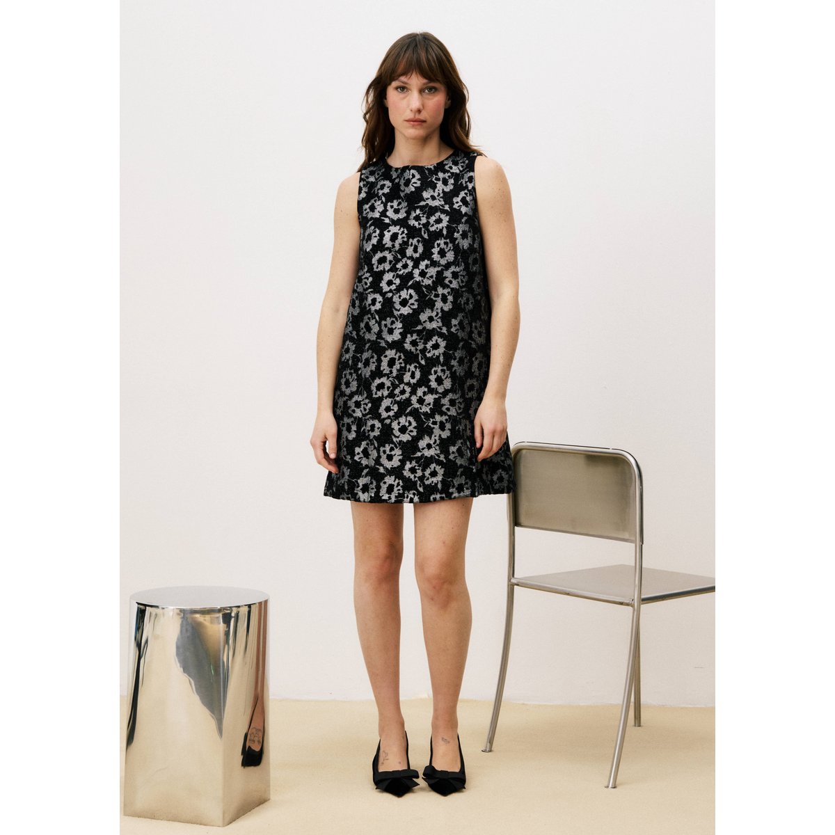 Robe en coton ALICIA noir, FRNCH
