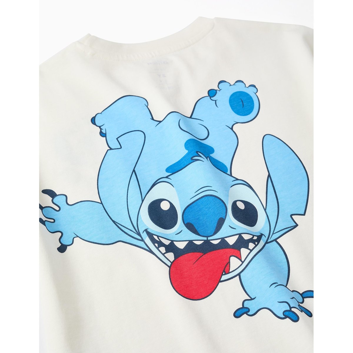 T-shirt en coton avec imprimés Stitch blanc, ZIPPY