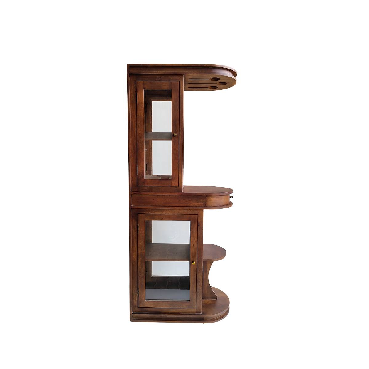 Meuble bar en bois de manguier NAREK bois foncé, MADE IN MEUBLES