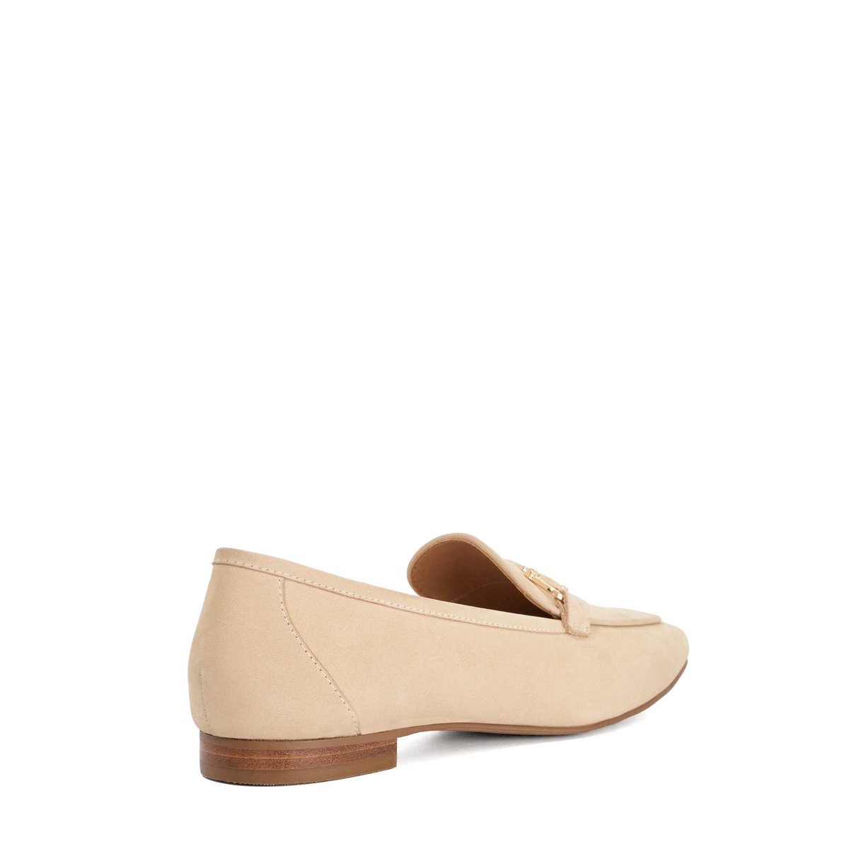 Mocassins en daim avec bordure métallique - GRAINED ecru-leather, DUNE LONDON