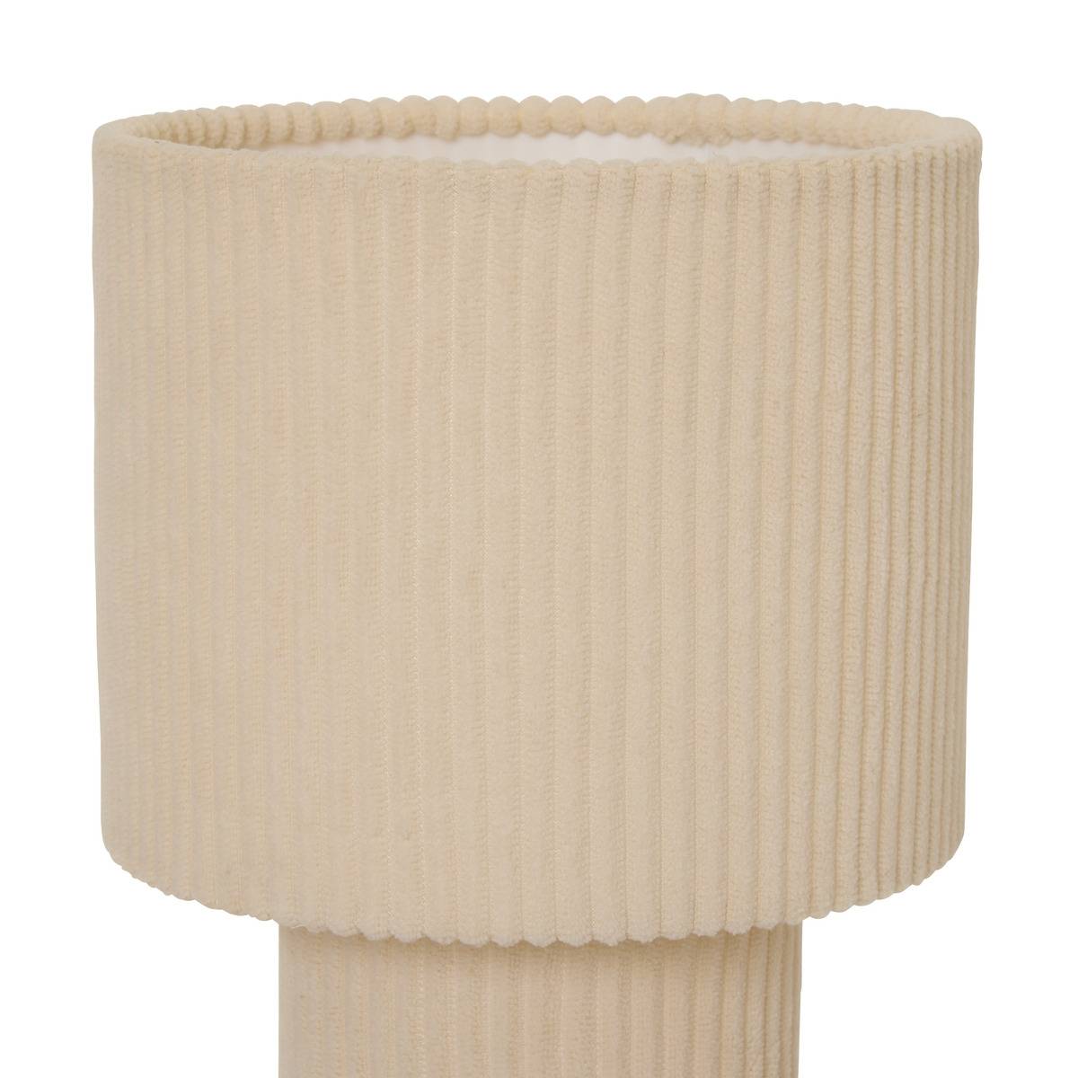 Lampe cylindrique en coton JOLINA beige, ATMOSPHERA