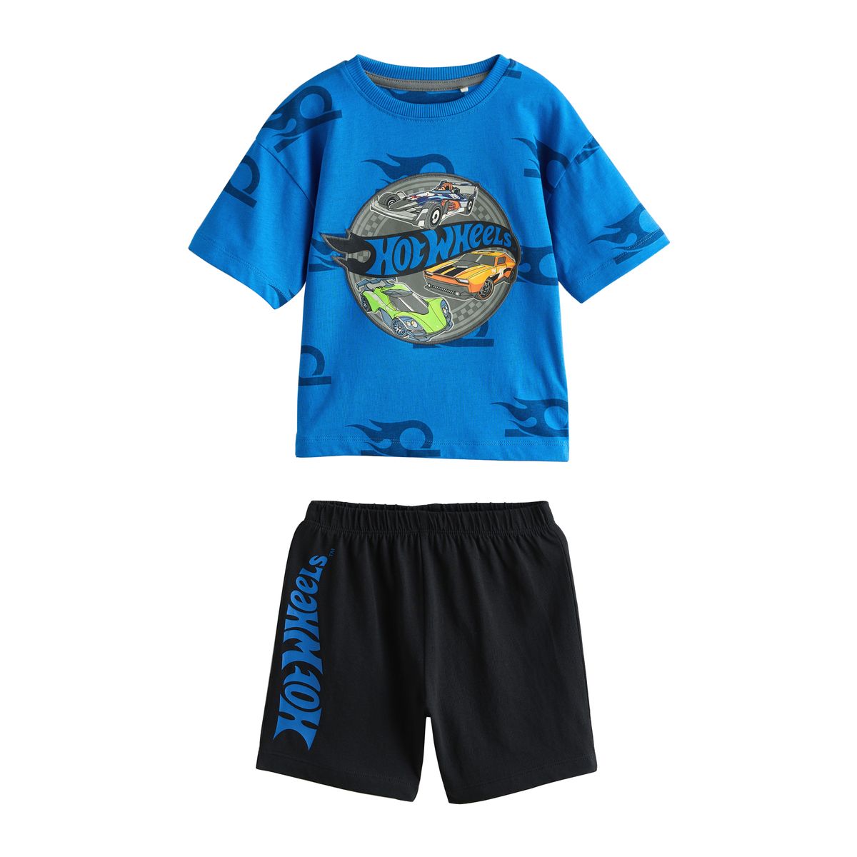 Pyjama court hot wheels, lot de 2 bleu/blanc, NEXT