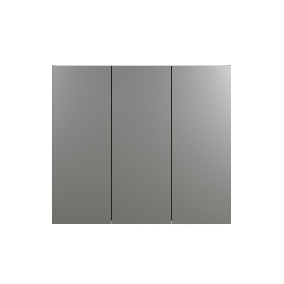 Armoire de toilette 3 portes miroir L90 cm - PUREBLISS gris anthracite, CALICOSY
