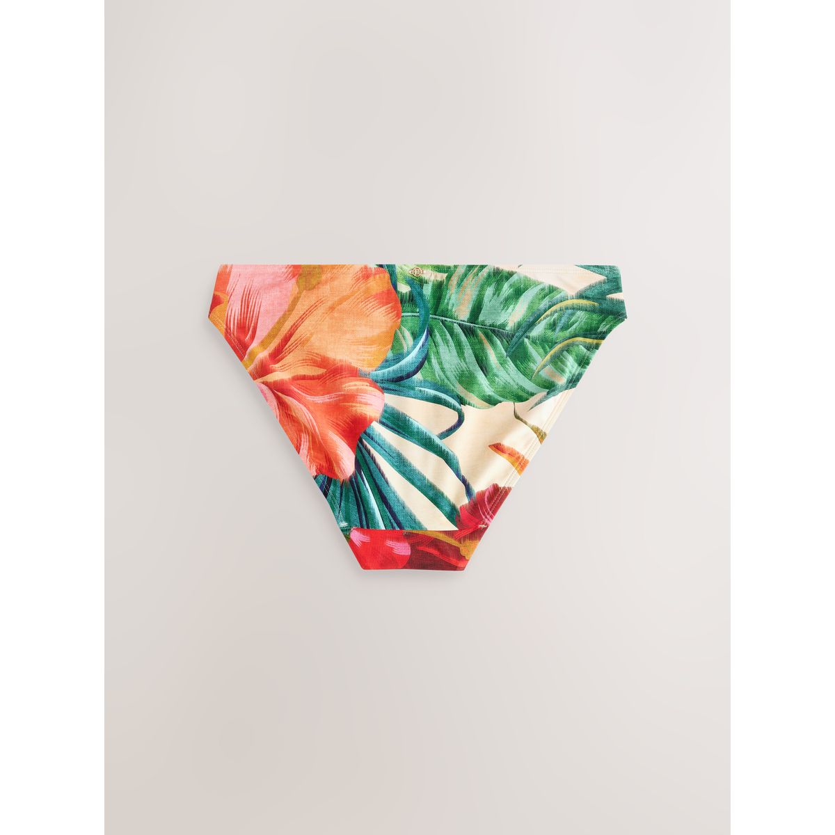 Bas de bikini mi-haut rouge tropical, NEXT