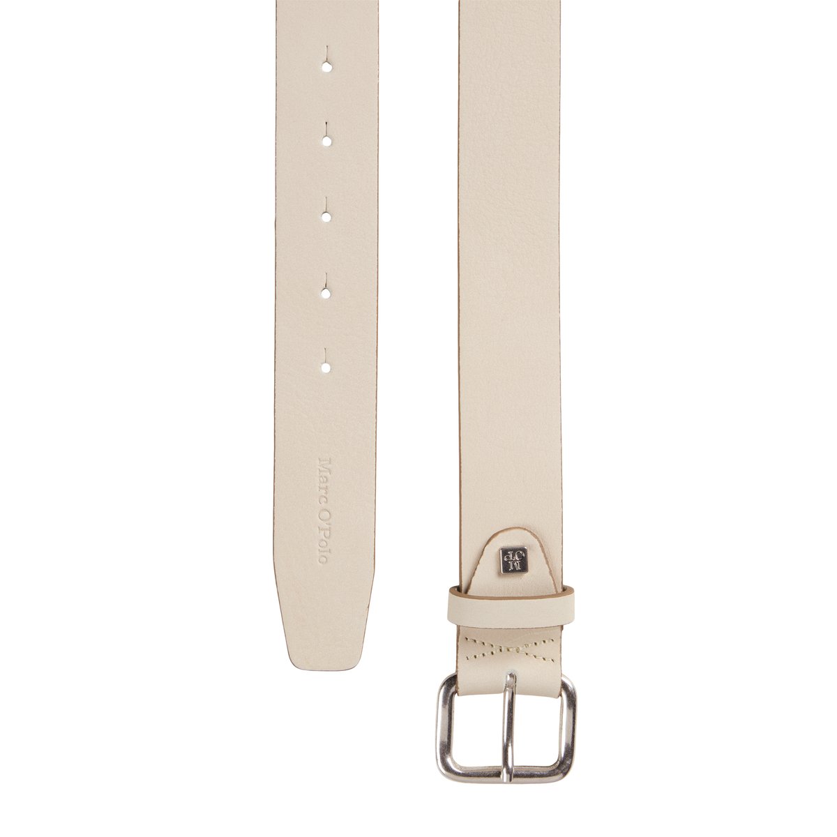Ceinture en cuir nubuck souple crème, MARC O'POLO
