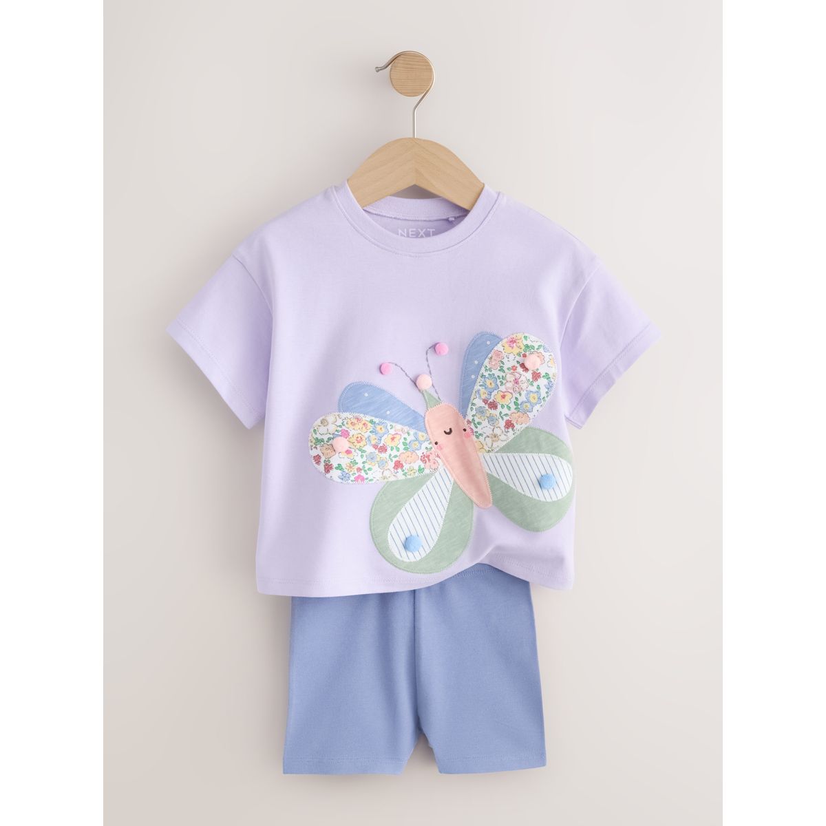 Ensemble short et haut lilas violet papillon, NEXT