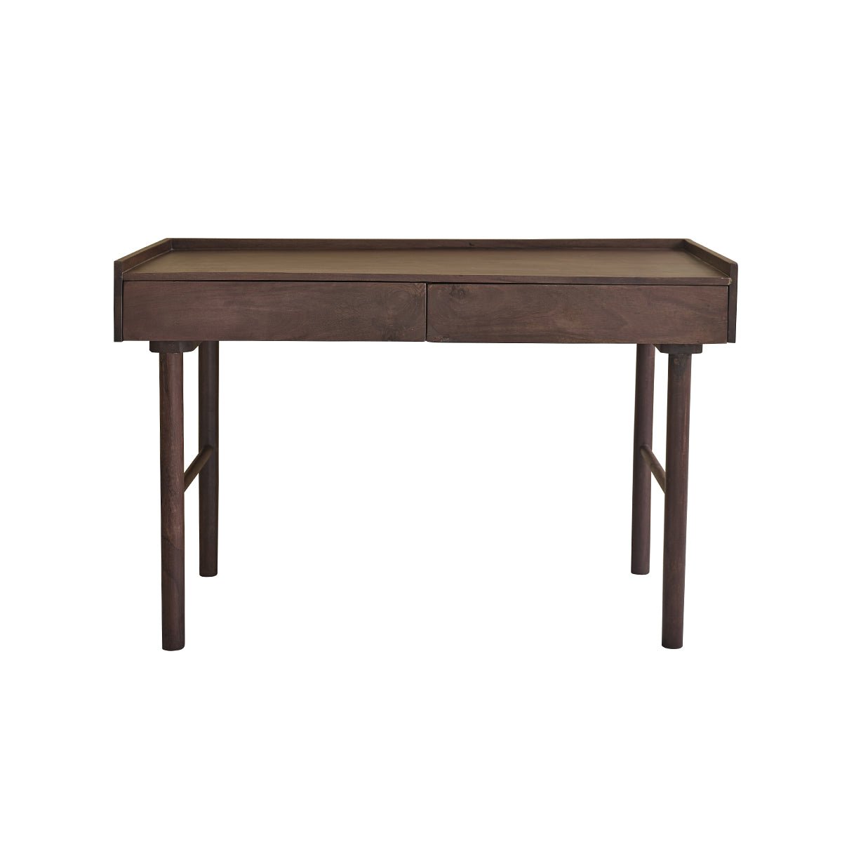 Bureau en bois de manguier 125 cm 2 tiroirs  CAMERON marron, BERAH GETAH