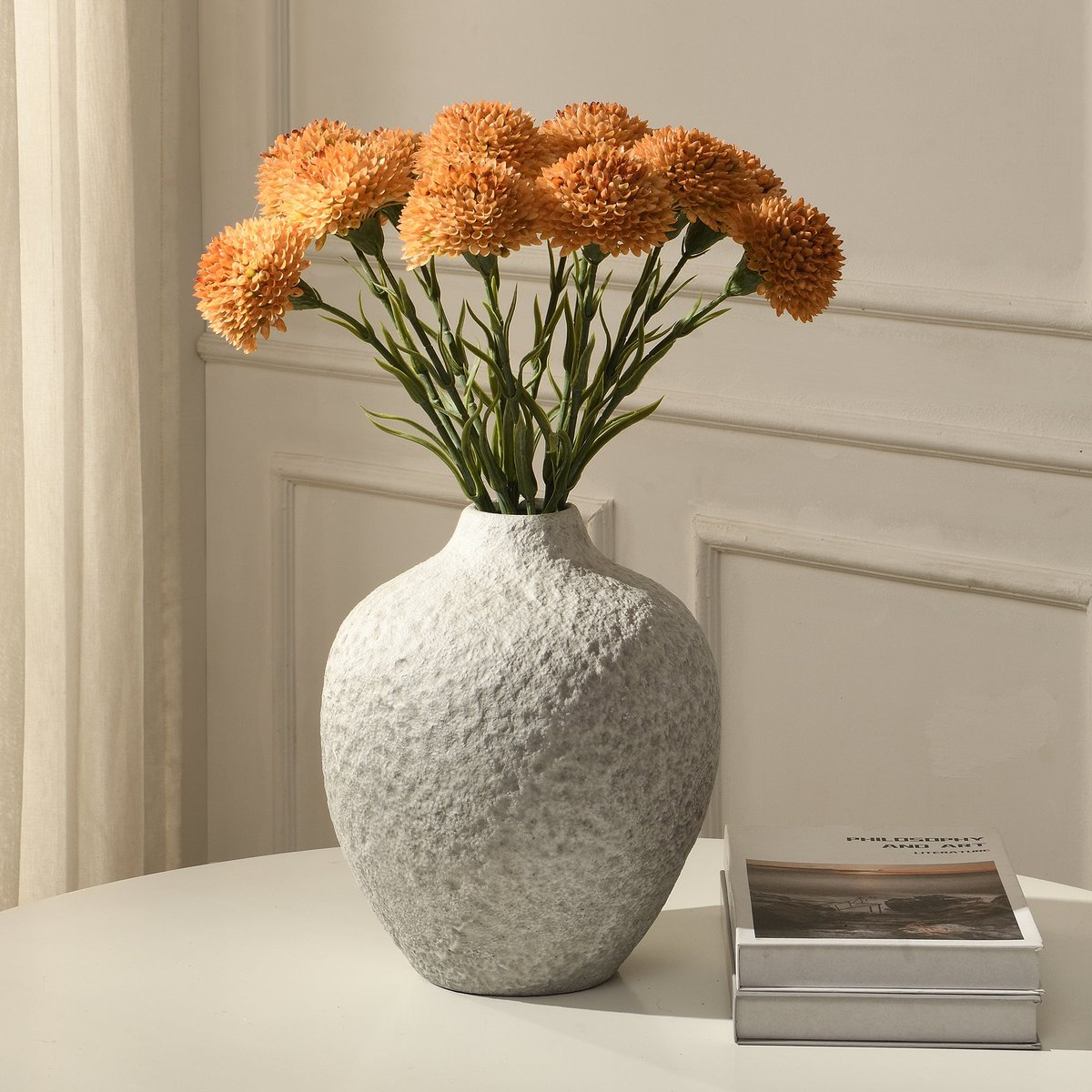 Tige de dahlia artificielle H58 LES ESSENTIELS orange, SIA