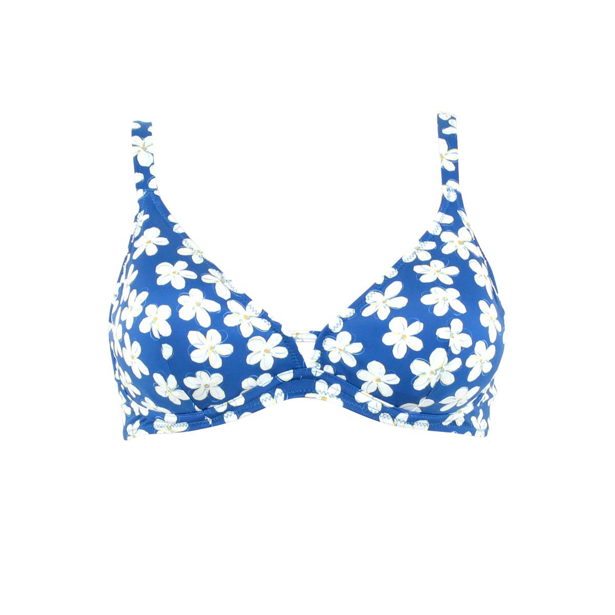 Haut de maillot triangle à armatures NOUMEA bleu, LAURA BY JANINE ROBIN
