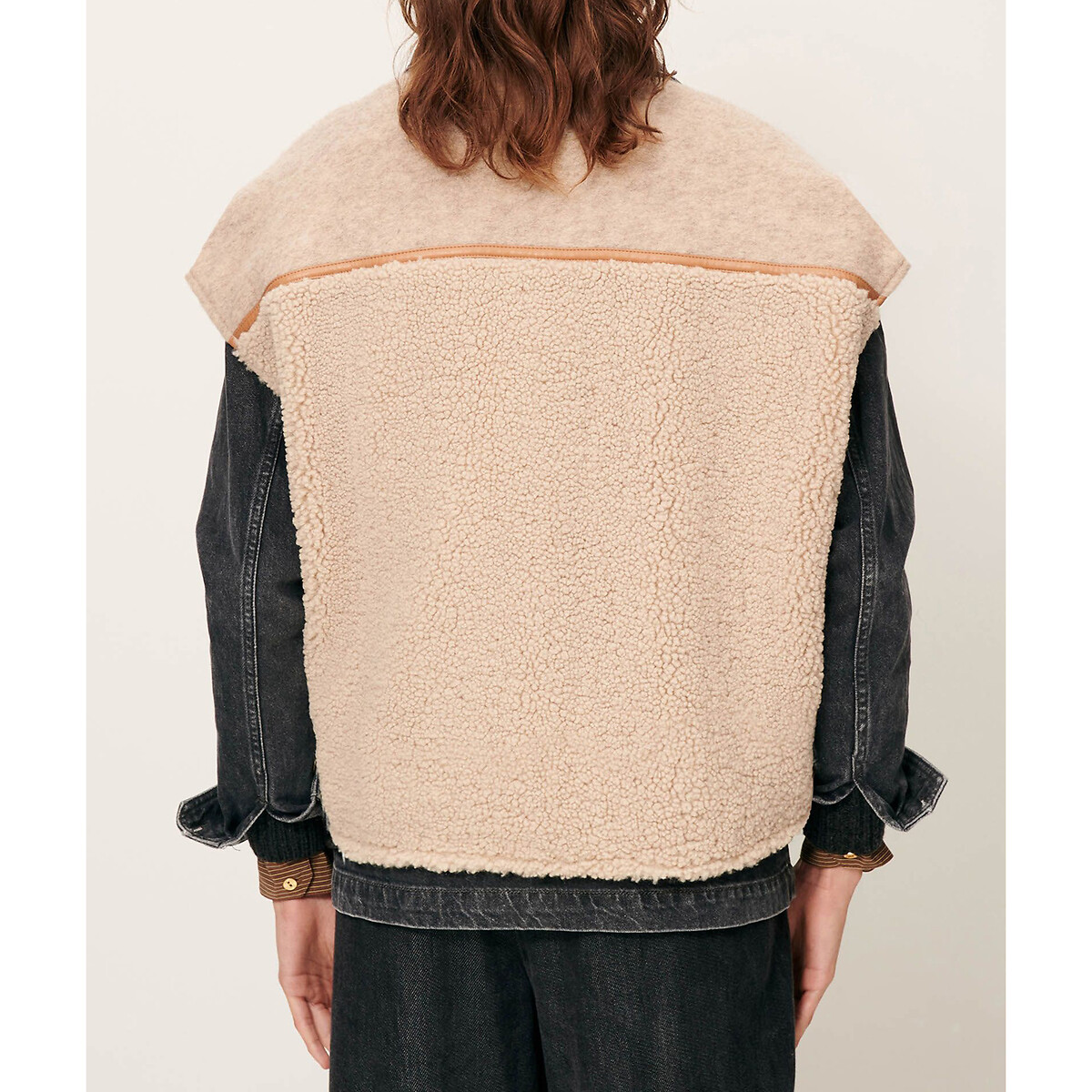Mounty Sleeveless Sherpa Jacket beige, SESSUN