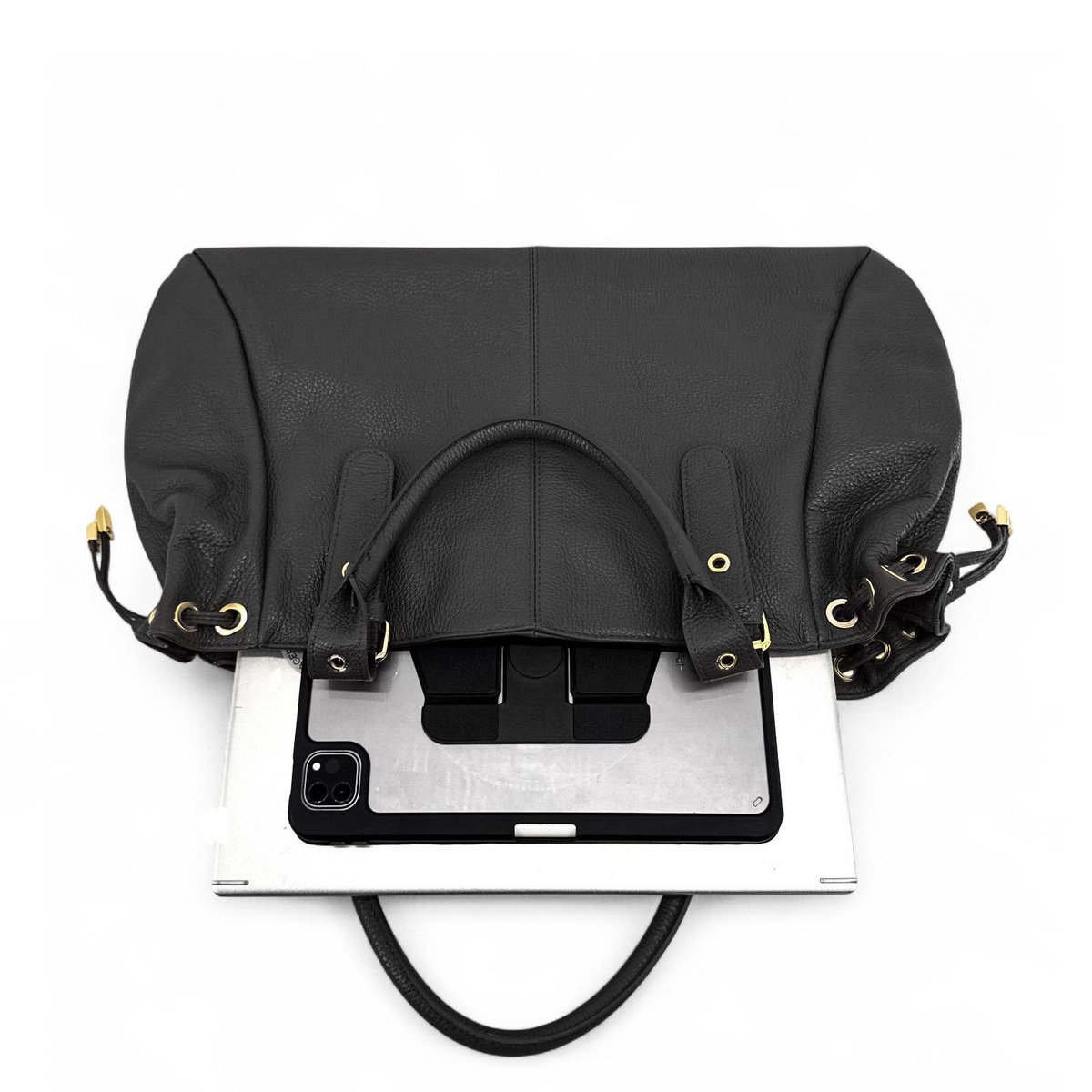 Sac bowling en cuir grainé PRINCESSE XL noir, OH MY BAG