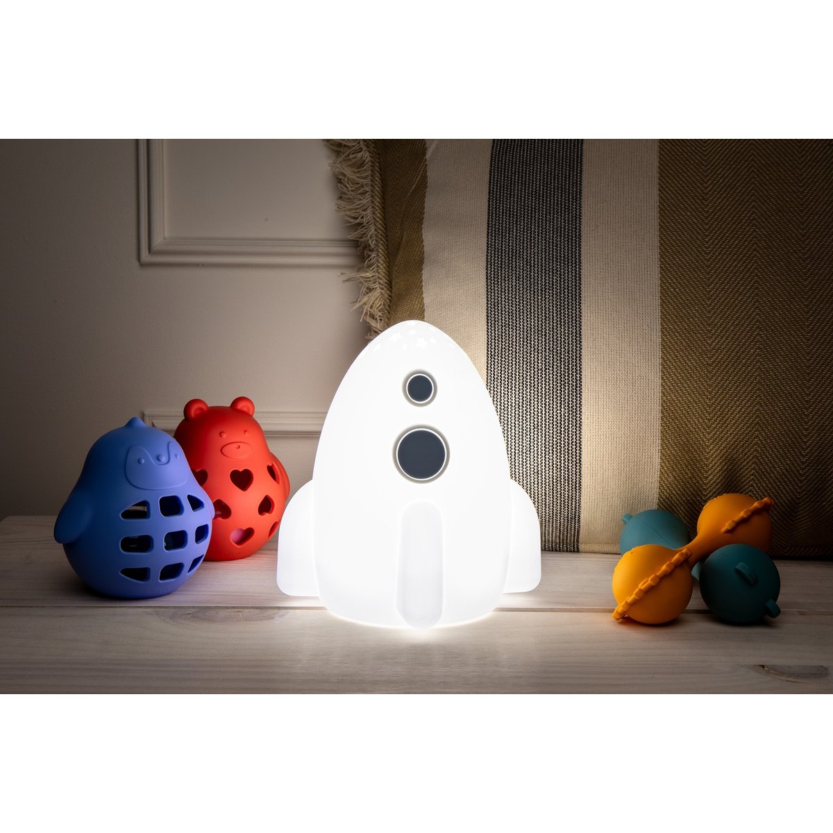 Projecteur lumineux tactile en silicone, Fusée blanc, LITTLE L
