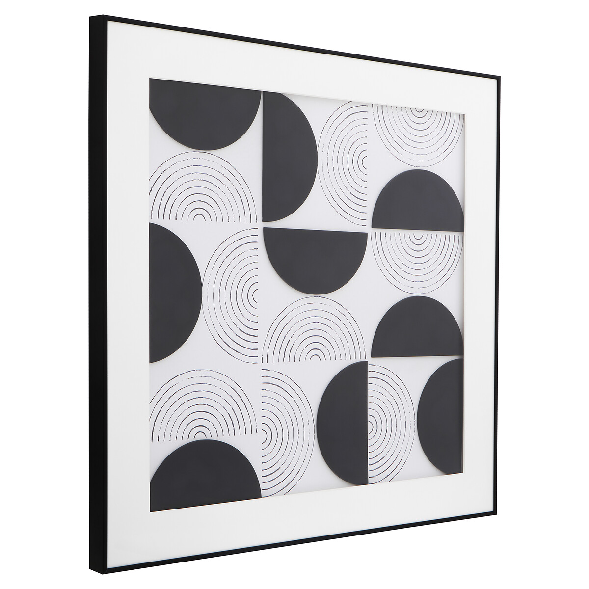 80cm Black & White Abstract Wall Art natural, FIFTY FIVE SOUTH