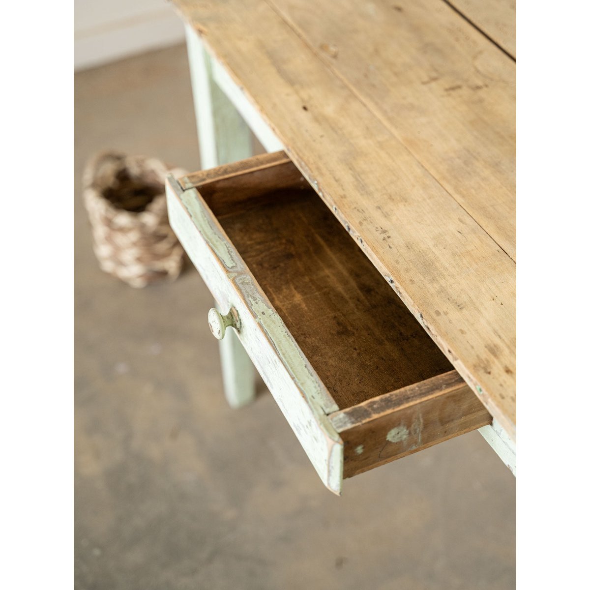 Table à manger de ferme en bois Romy N°1571 - Bon état bois clair, DEBONGOUT