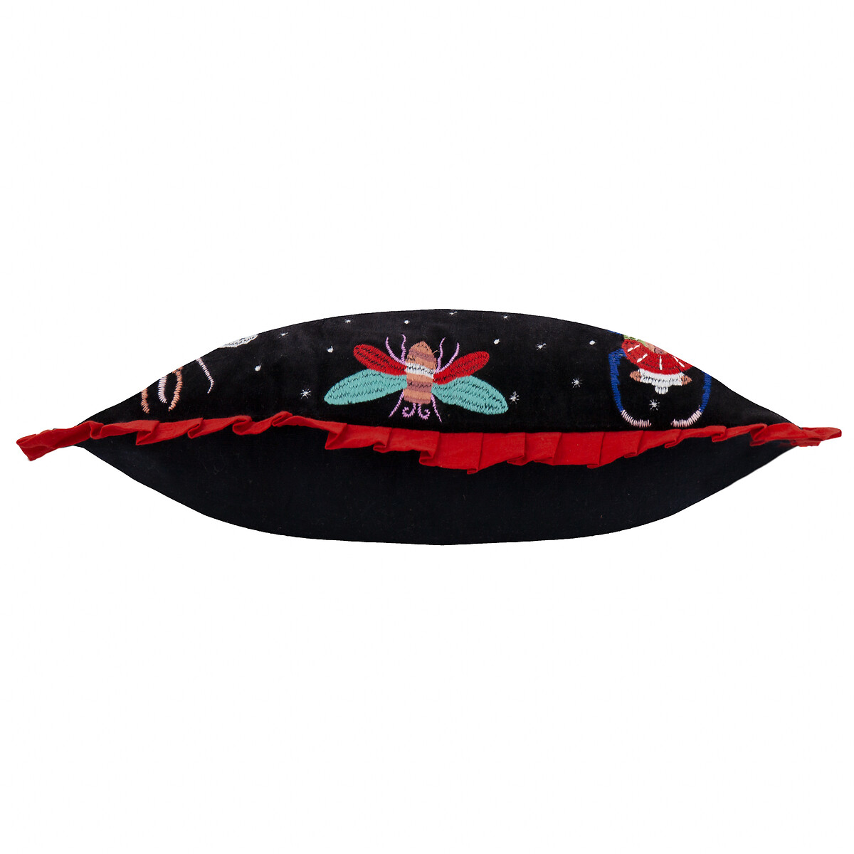 Darklings Beetle Filled Cushion 50x30cm black/raspberry, SO'HOME