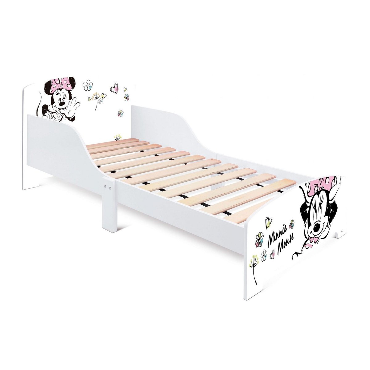 Lit enfant Minnie - MDF blanc blanc, EDEN