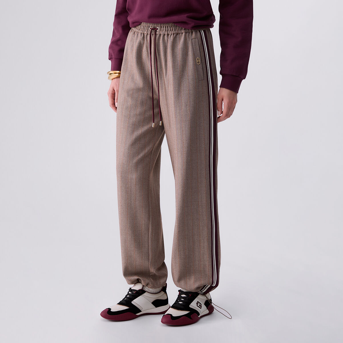Pantalon coupe régulière beige, LIU JO