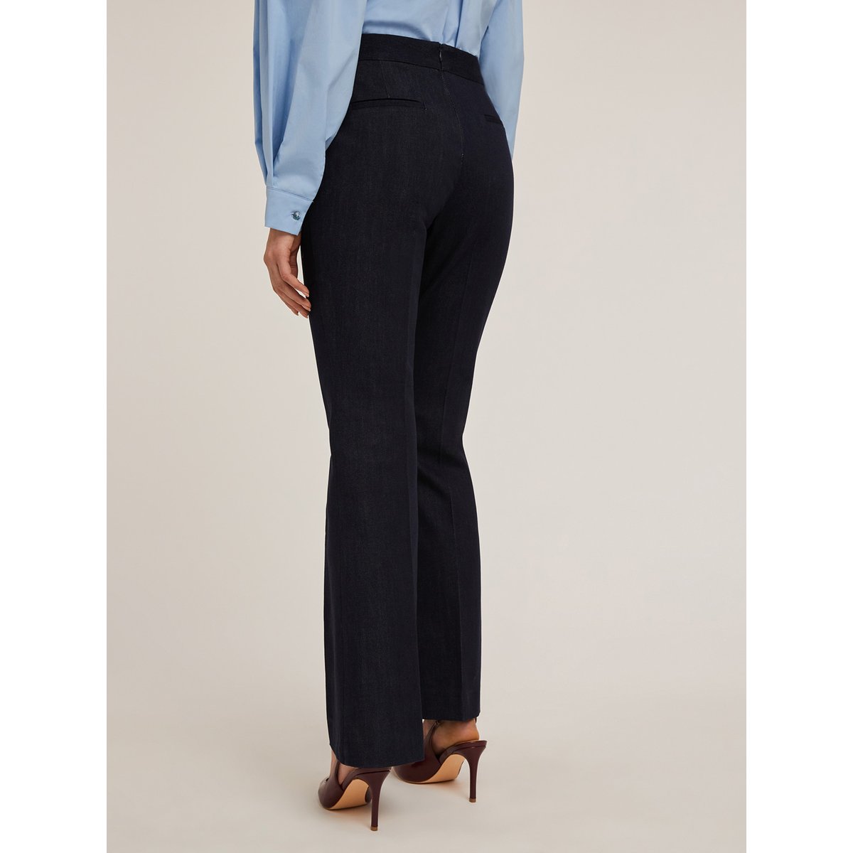 Jean flare taille haute bleu, MOTIVI