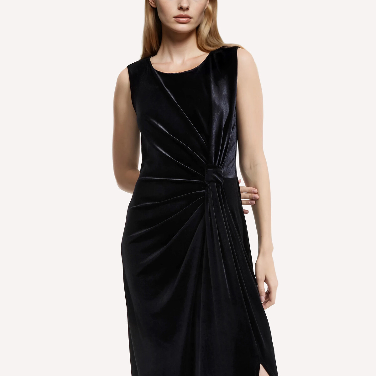 Velour Bodycon Maxi Dress black, ANNE WEYBURN