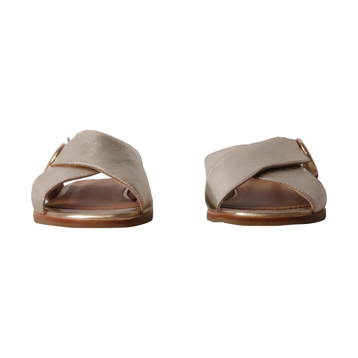 Sandales Cuir Aimee platine, EMILIE KARSTON