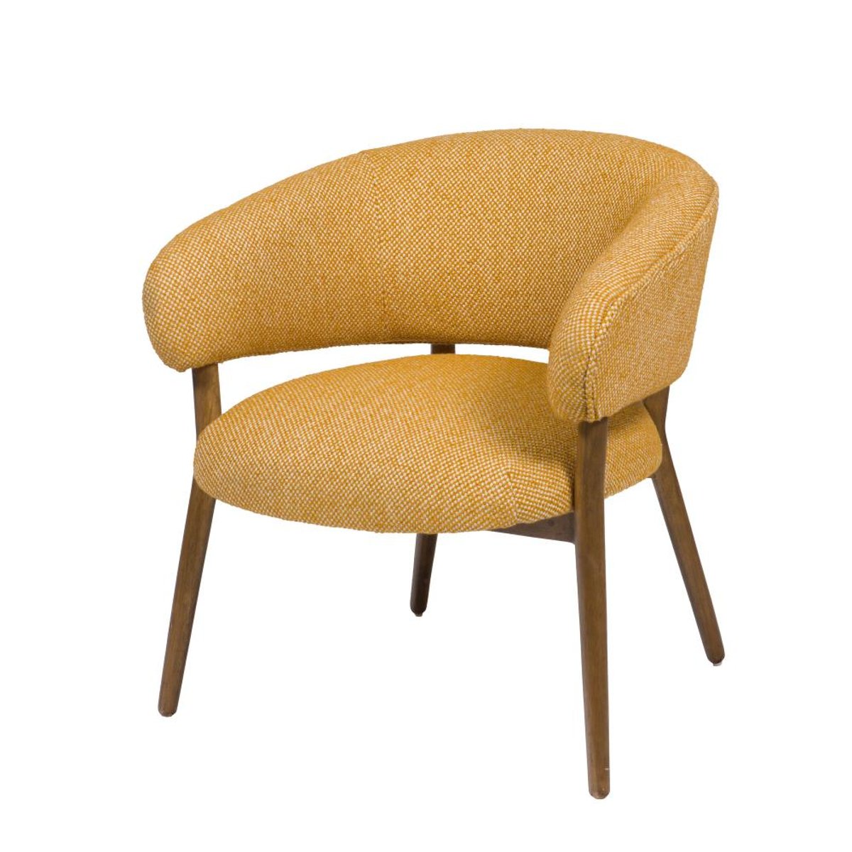 Fauteuil en tissu Cloud jaune, AMADEUS