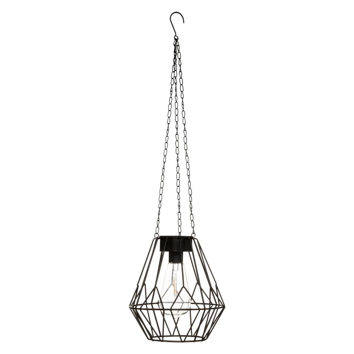 Suspension solaire métal FLAVE noir, ATMOSPHERA