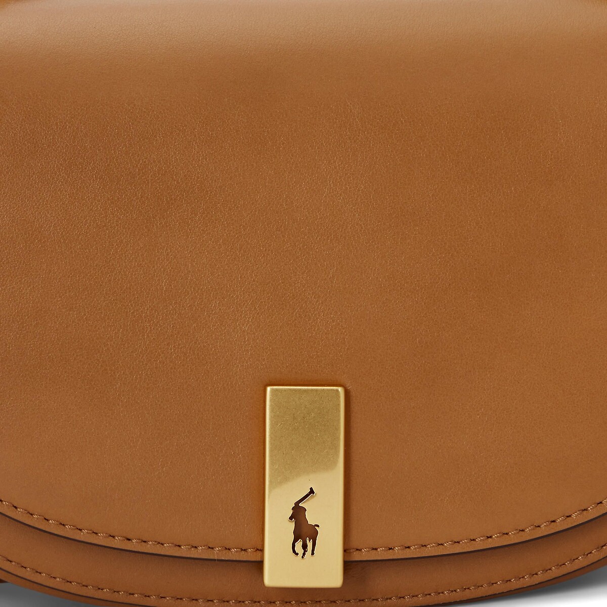 Sac à bandoulière en cuir camel, POLO RALPH LAUREN