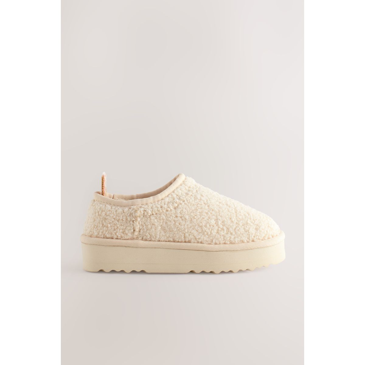Chaussons plateforme avec doublure polaire crème borg, NEXT