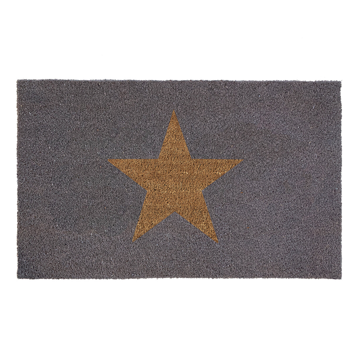 Eco 100% Natural Star Doormat natural/grey, MY MAT COIR