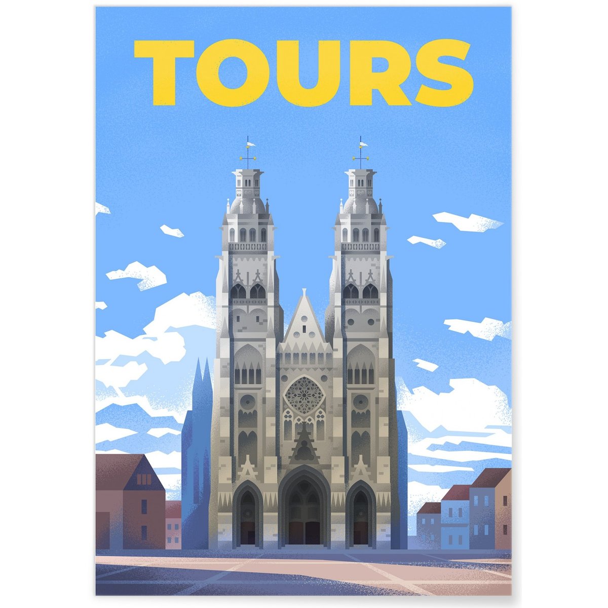 Affiche ville Tours 6 blanc, L'AFFICHERIE