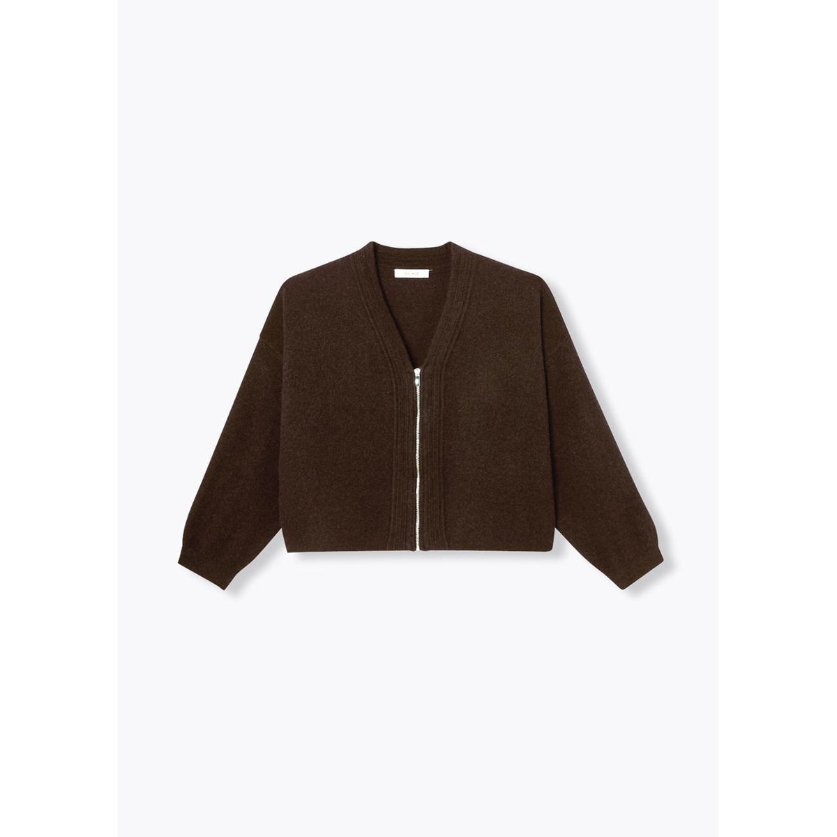 Gilet zippé col V marron, PROMOD