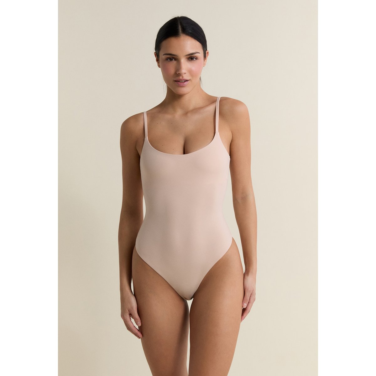 Body en microfibre avec brassière intégrée PURE SOFT lin, ETAM