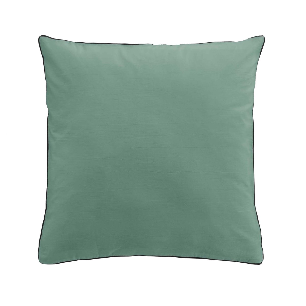 Parure de lit coton lavé LINETTE vert d'eau, DOUCEUR D'INTÉRIEUR