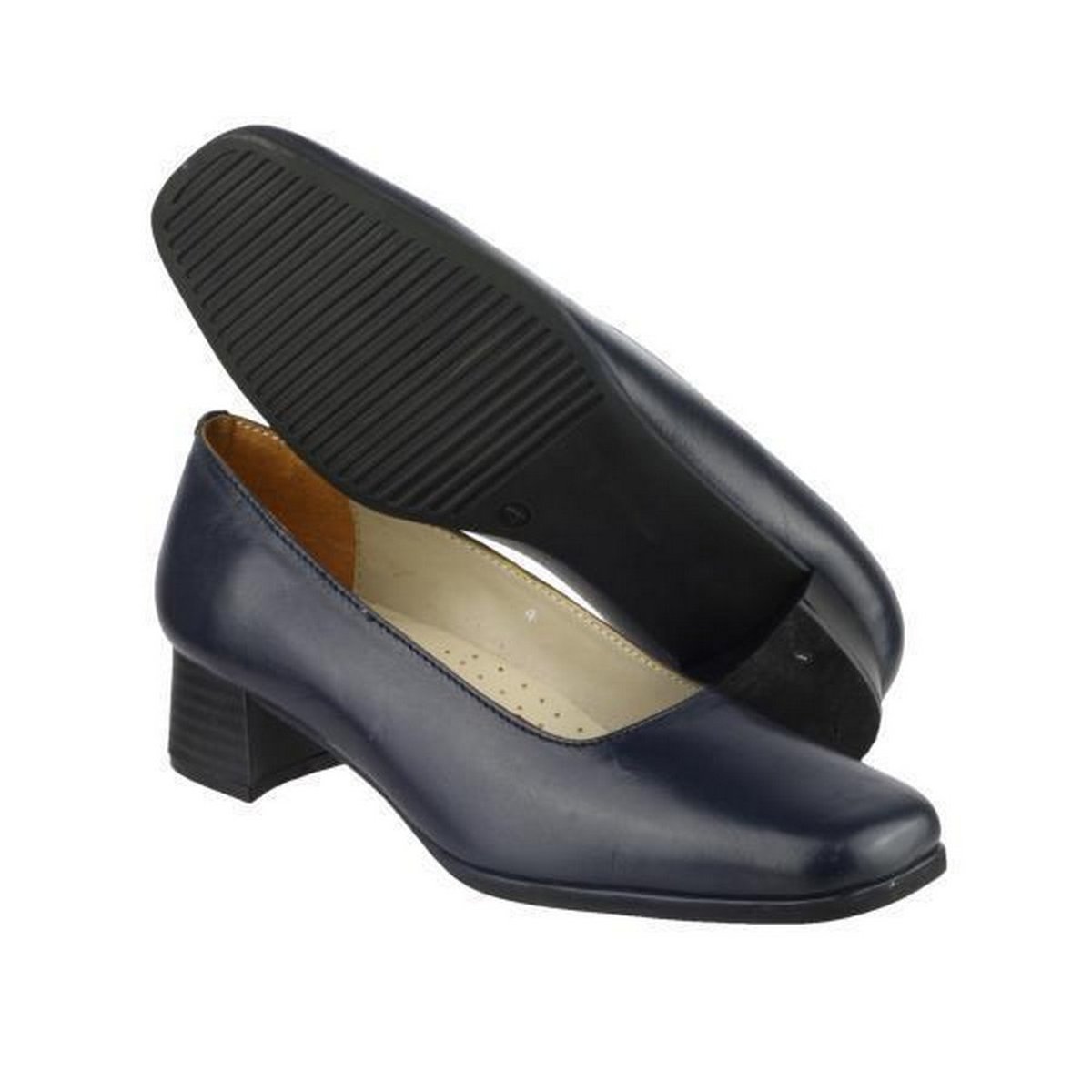 Escarpins en cuir WALFORD bleu marine, AMBLERS SAFETY