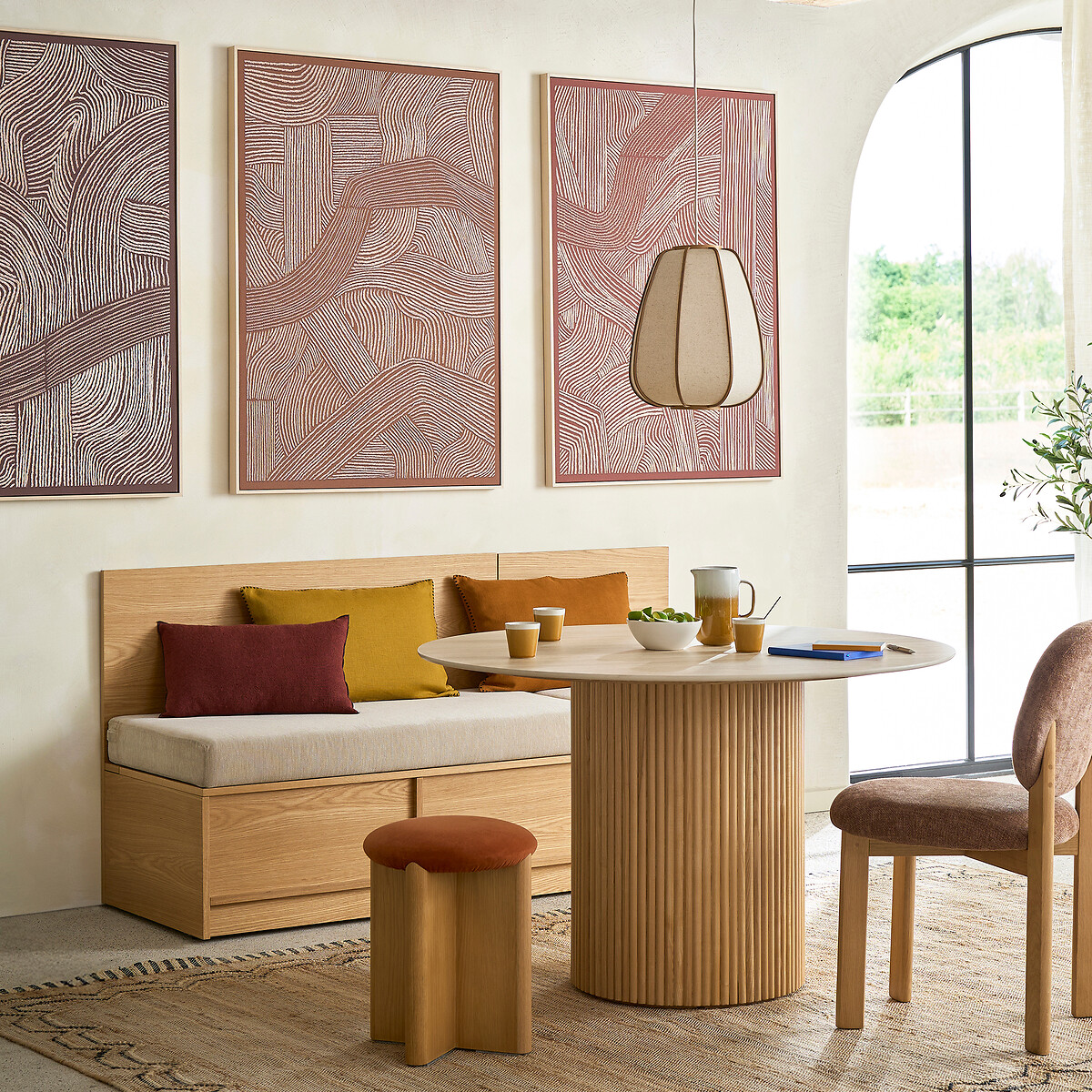 Tafelbank, L120 cm, Senssia eikkleur, LA REDOUTE INTERIEURS