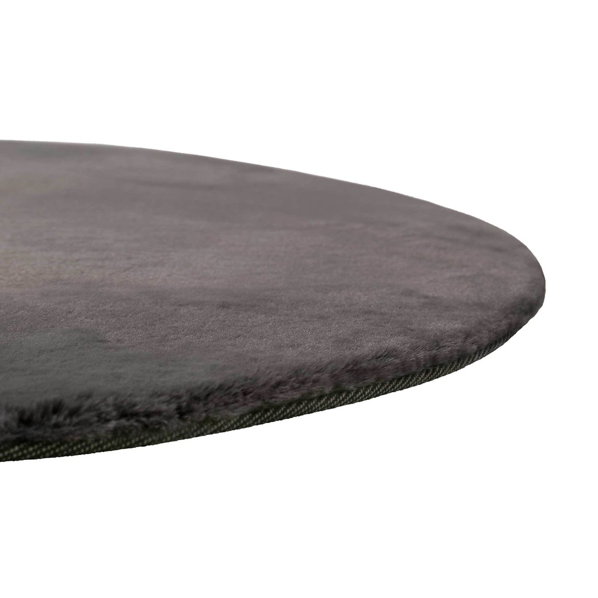 Tapis rond très douillet en microfibre ,  Vita anthracite, HOMIE LIVING