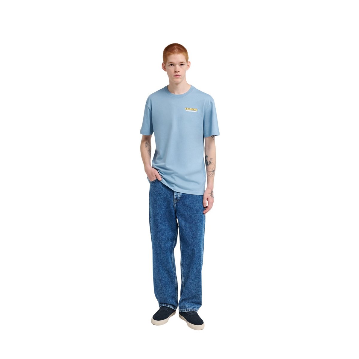 T-Shirt manches courtes FEEL POWER bleu faded denim, ELEMENT