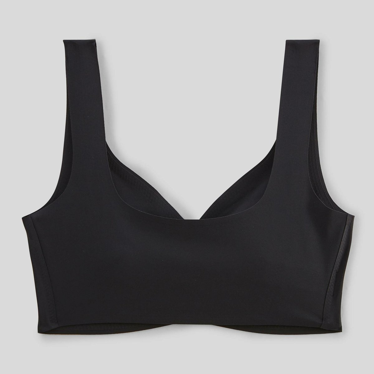 Brassière confort en microfibre avec coques amovibles noir, MONOPRIX