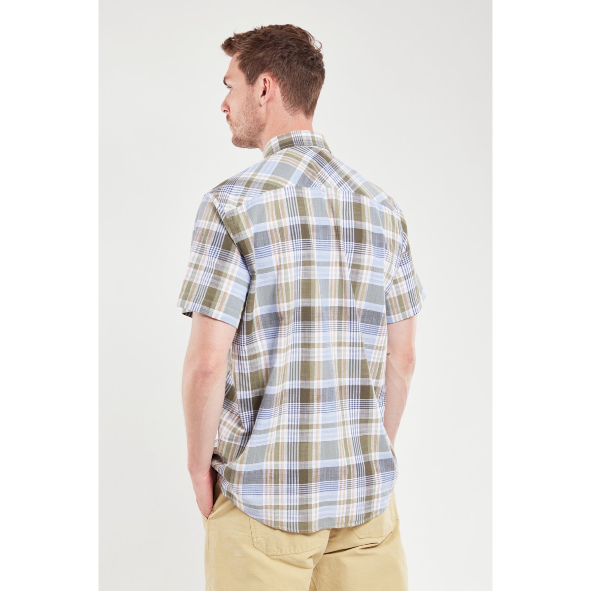 Chemise manches courtes en coton ecossais pagoda, ARMOR-LUX