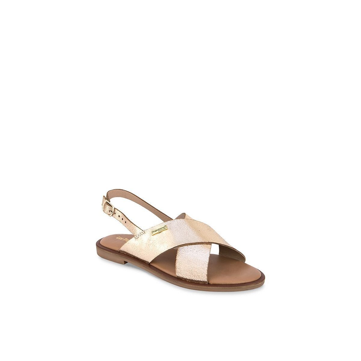 Doalisse Flat Leather Sandals gold-coloured, LES TROPEZIENNES PAR M.BELARBI