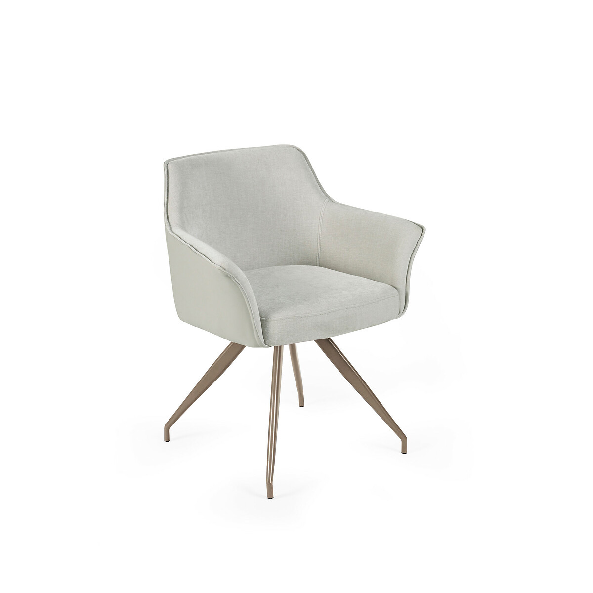 Jonah Chenille & Faux Leather Upholstered Carver Dining Chair linen, SO'HOME