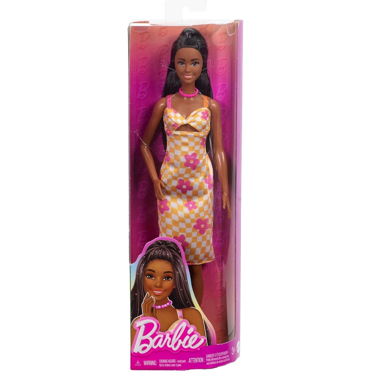 Poupée Fashionistas Spring aux cheveux noirs orange et rose, MATTEL