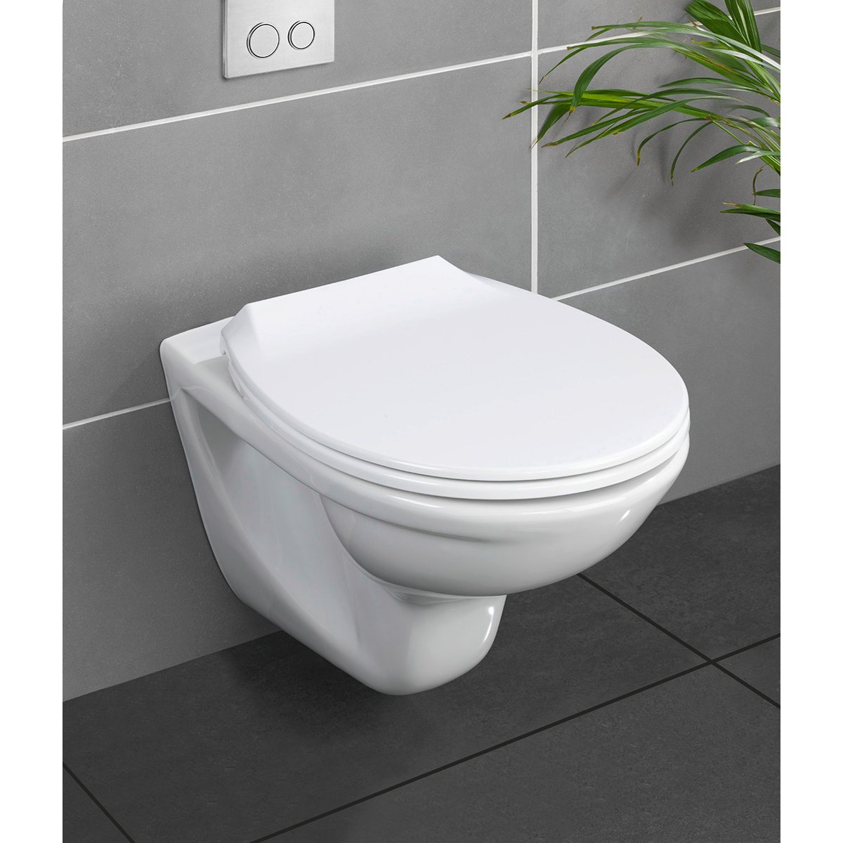 Abattant WC Premium avec frein de chute KOS blanc, WENKO
