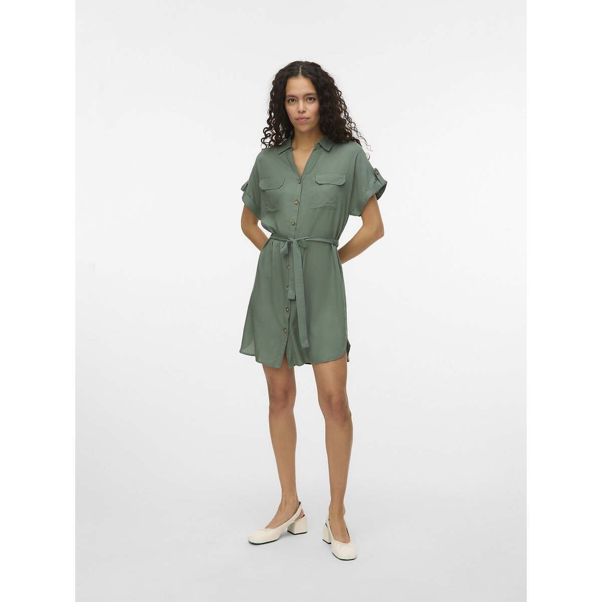 Vero Moda Vestido corto liso - Verde