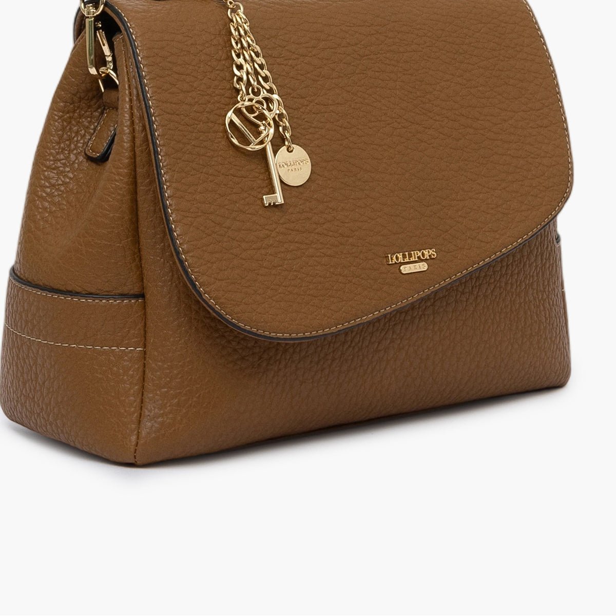 Grand sac porté épaule Todora camel,doré, LOLLIPOPS