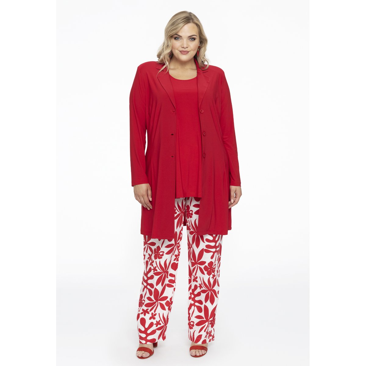 Pantalon imprimé / imprimée rouge, YOEK