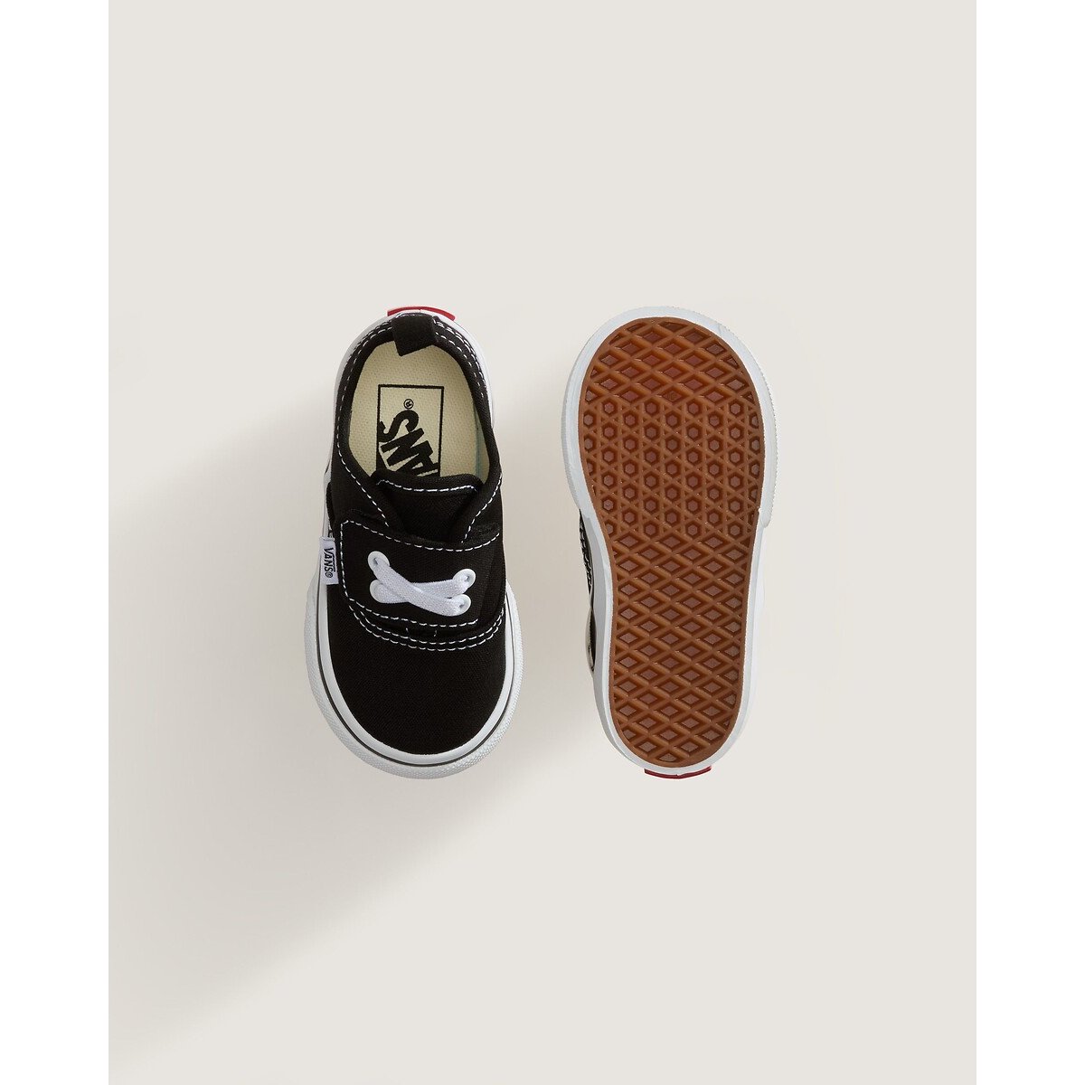 Kids Authentic Low Top Trainers with Touch 'n' Close Fastening black, VANS