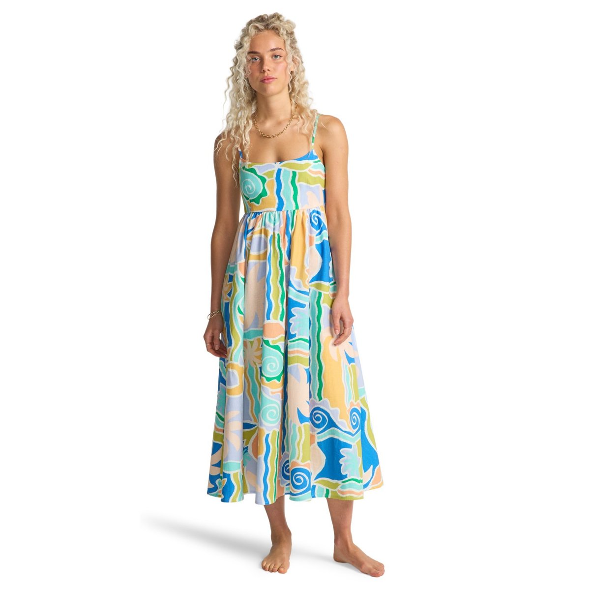 Robe bustier ISLAND LIFE MIDI bleu blue multi, BILLABONG