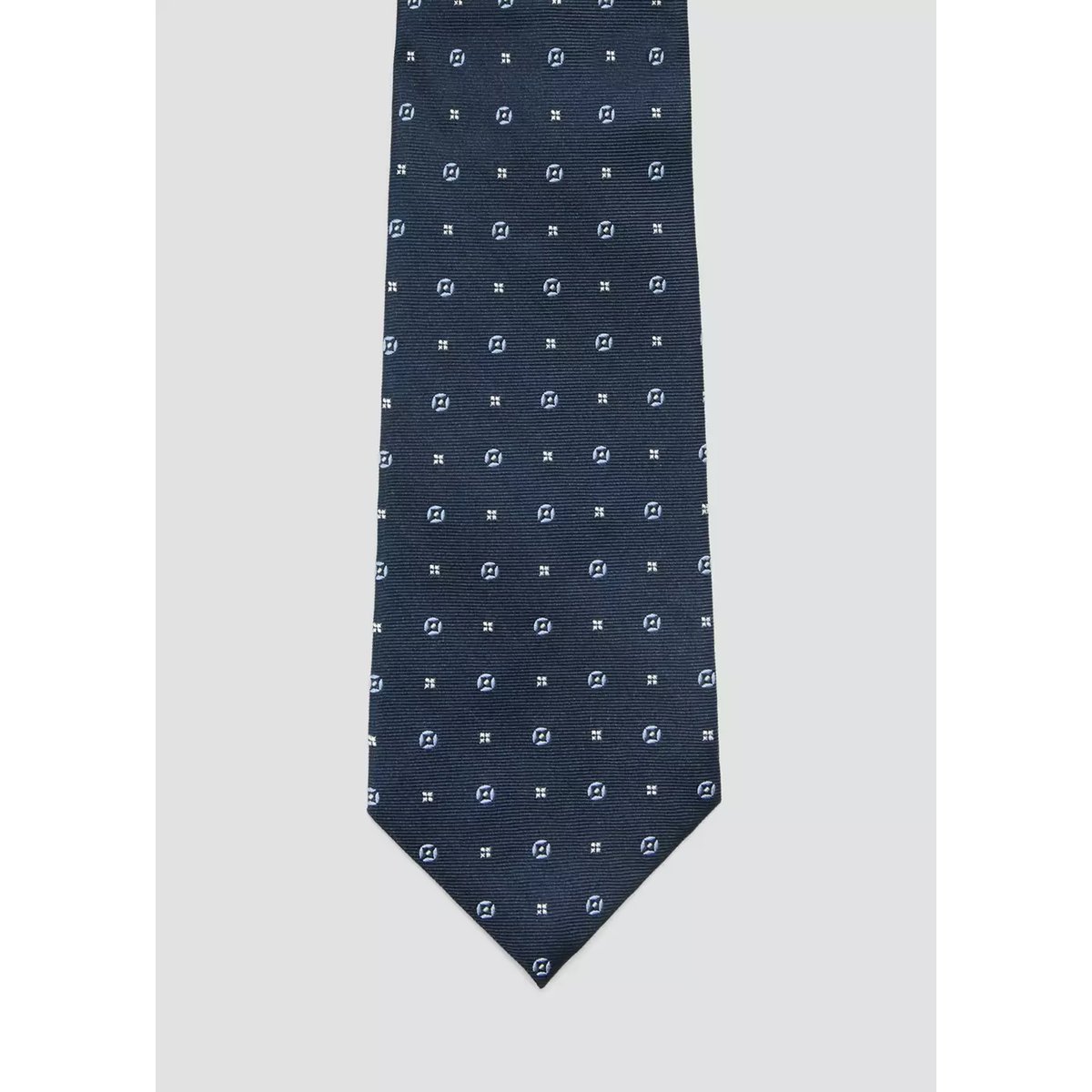 Cravate 100 % soie imprimé bleu marine, MANGO MAN