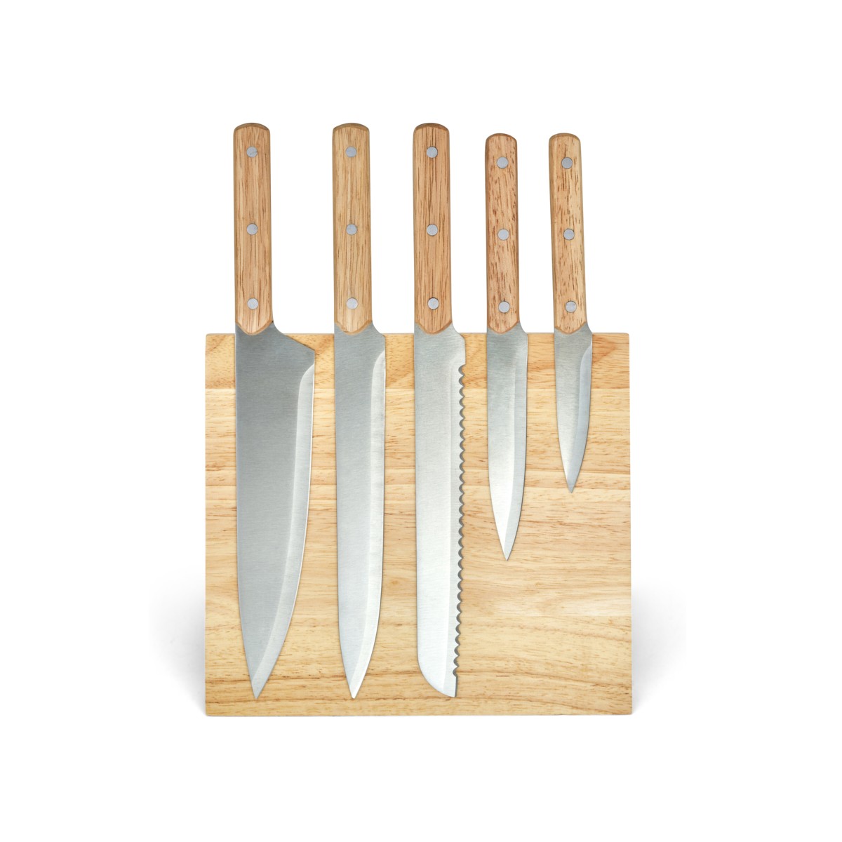 Set de 5 couteaux et support magnétique couleur unique, LIVOO